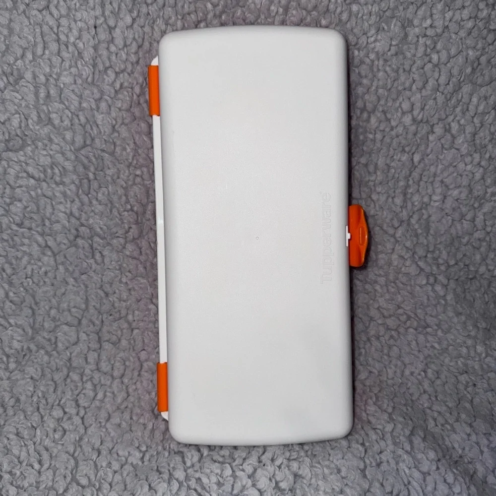 Vintage Tupperware Orange and White Food Storage Container
